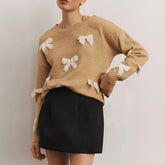 3D Bow Teddy Sweatshirt